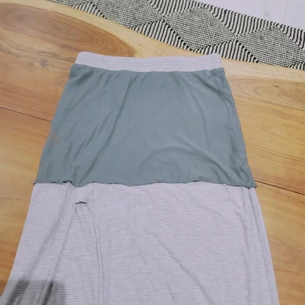 American Eagle Outfitters Striped Jersey Knit Slit Maxi Skirt - Picture 6 of 9